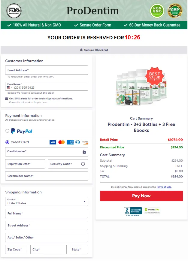 prodemtim-checkout-page